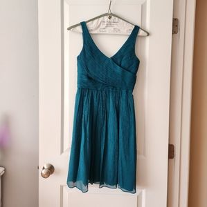 J. Crew bridesmaid dress, dark teal color, size 2